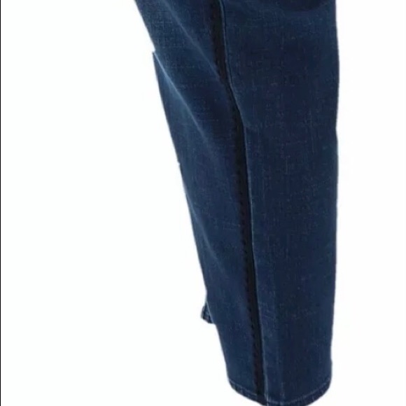 Dark Wash Straight Stretch Anke Jeans - Picture 6 of 7